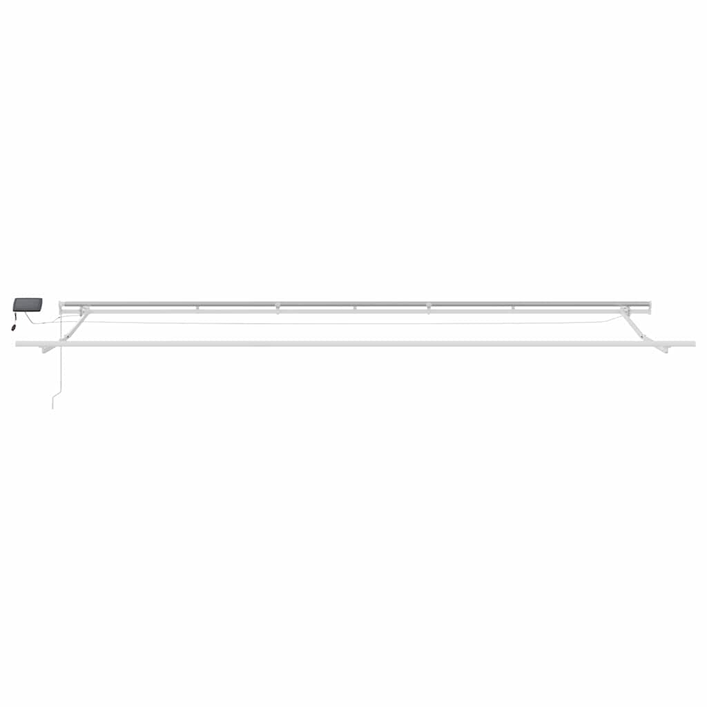 Udtrækkelig markise Grøn og Hvid 600 × 300 cm Stof og aluminium