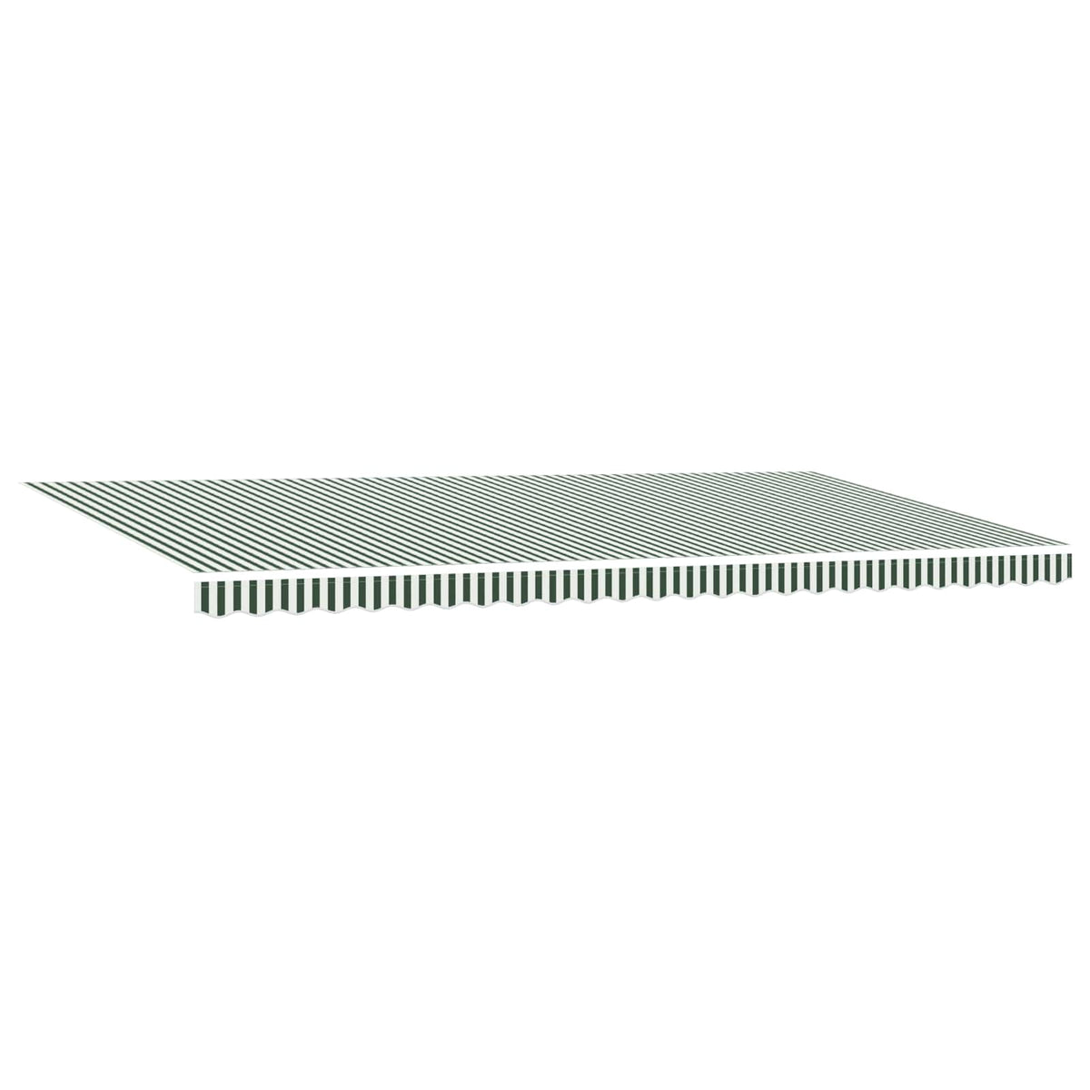 Udtrækkelig markise Grøn og Hvid 600 × 300 cm Stof og aluminium