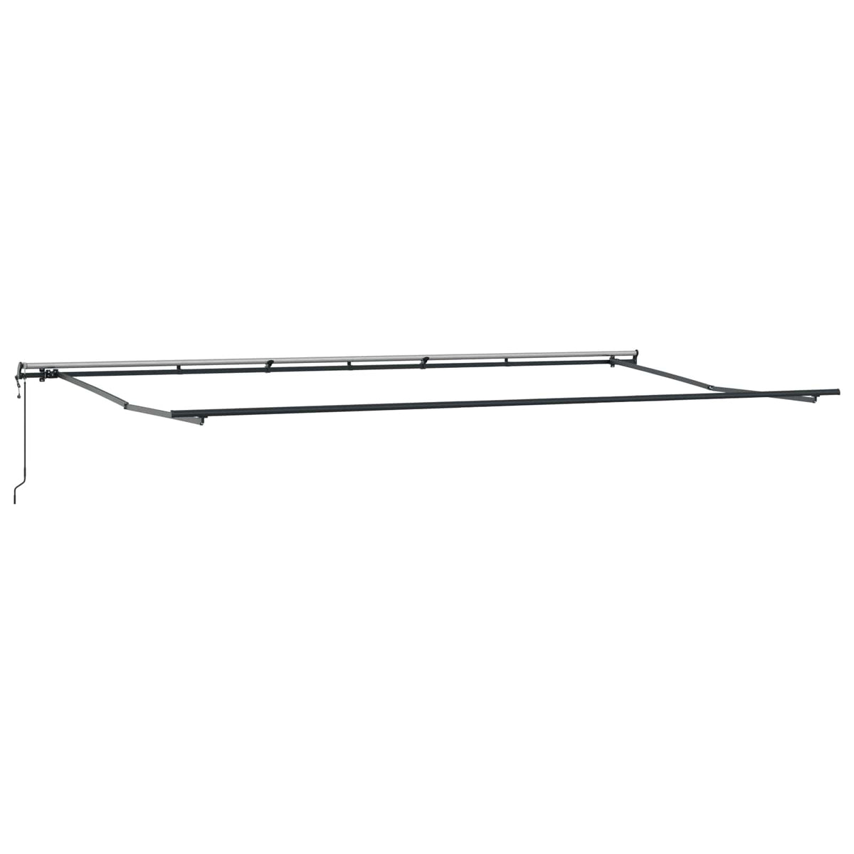 Udtrækkelig markise Grøn og Hvid 600 × 300 cm Stof og aluminium