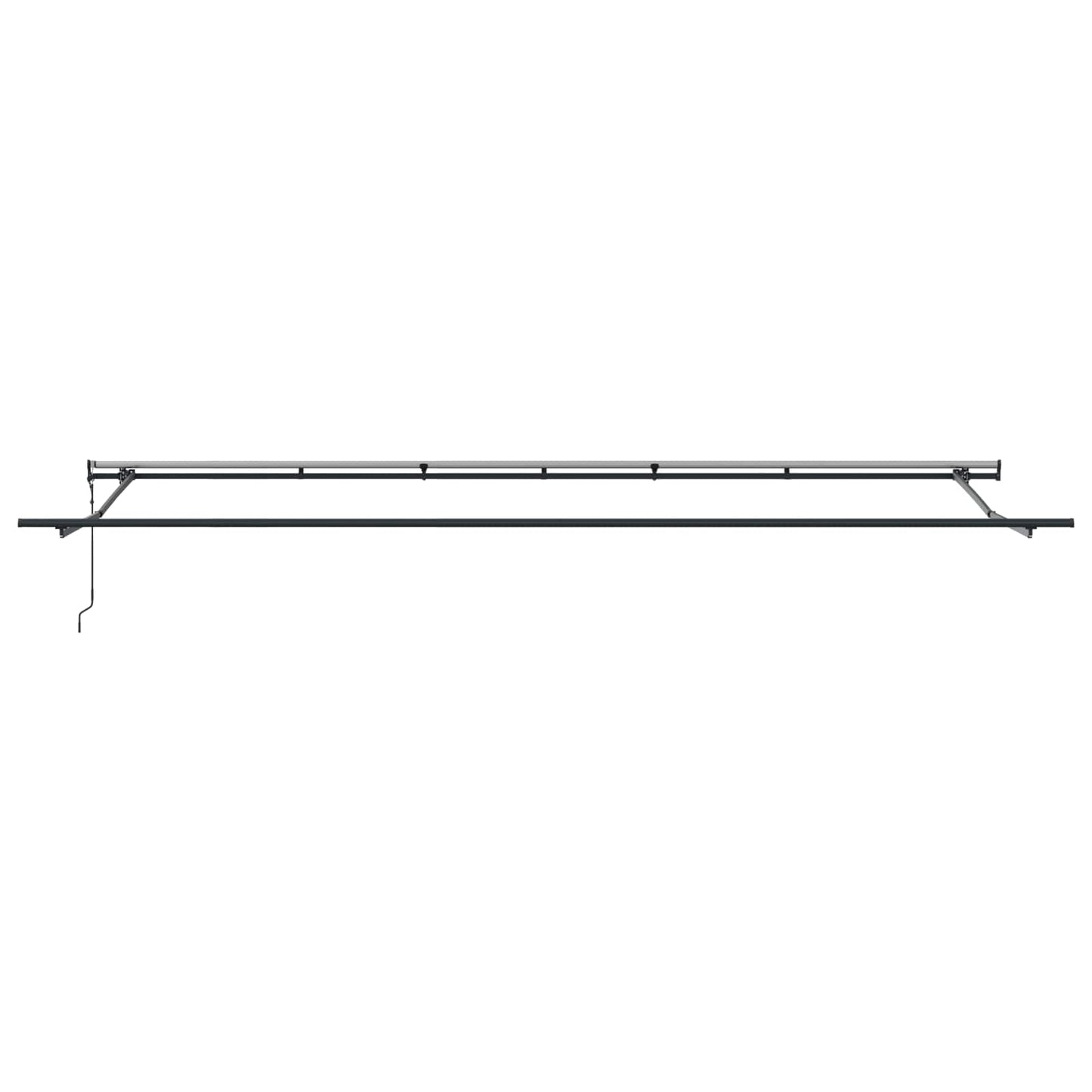 Udtrækkelig markise Grøn og Hvid 600 × 300 cm Stof og aluminium