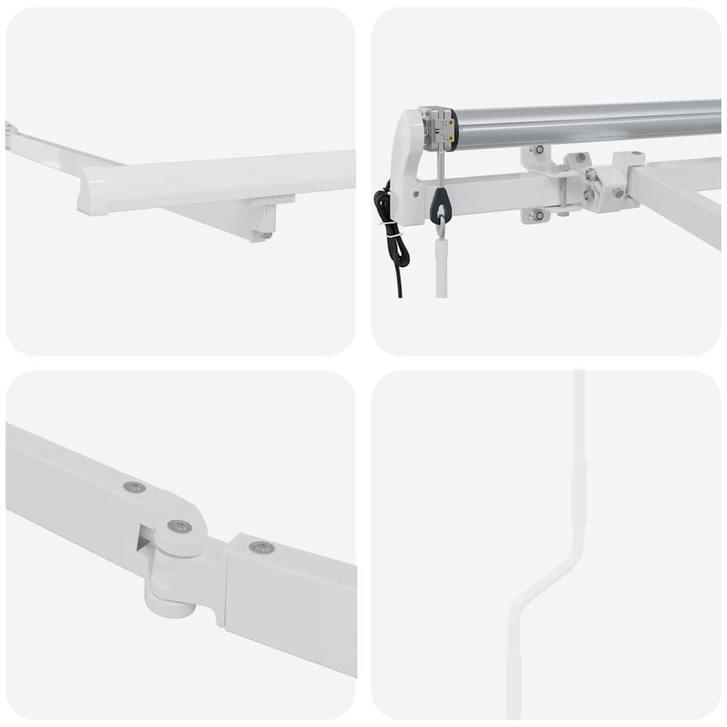 Markiseramme Hvid 3 x 2 m Metal