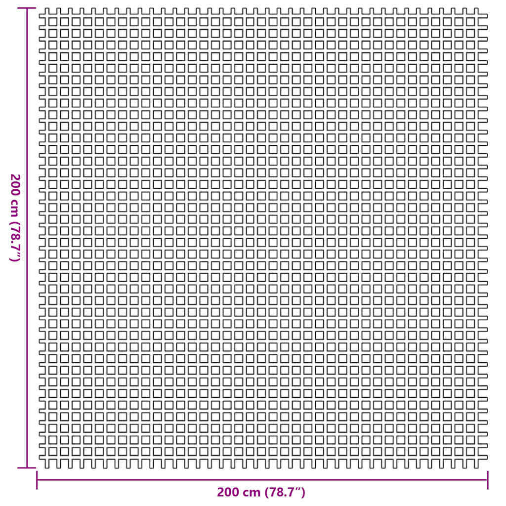 Telt tæppe Antracit 200 x 200 cm Polyester