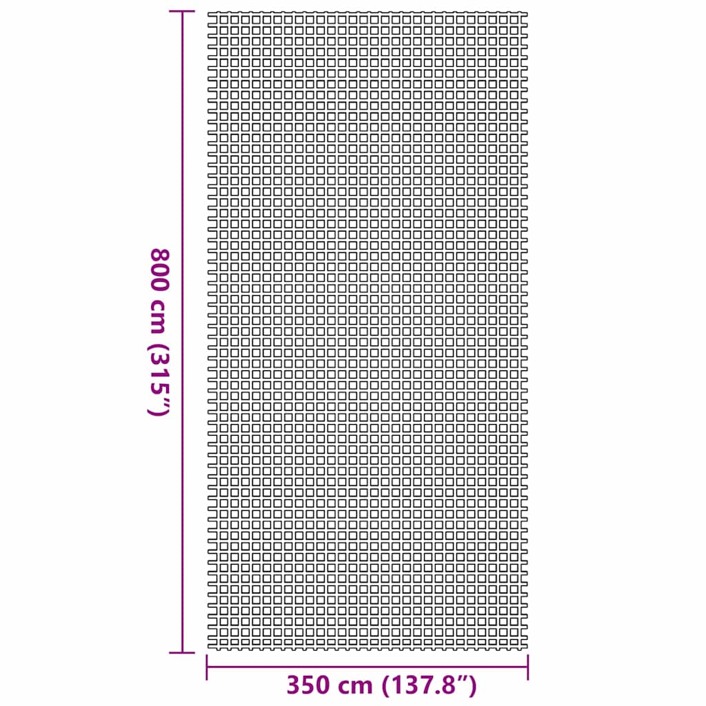 Telt tæppe Grøn 800 x 350 cm Polyester