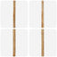 Havesol Ø 150 x 210 cm Bambus Rund Cremehvid