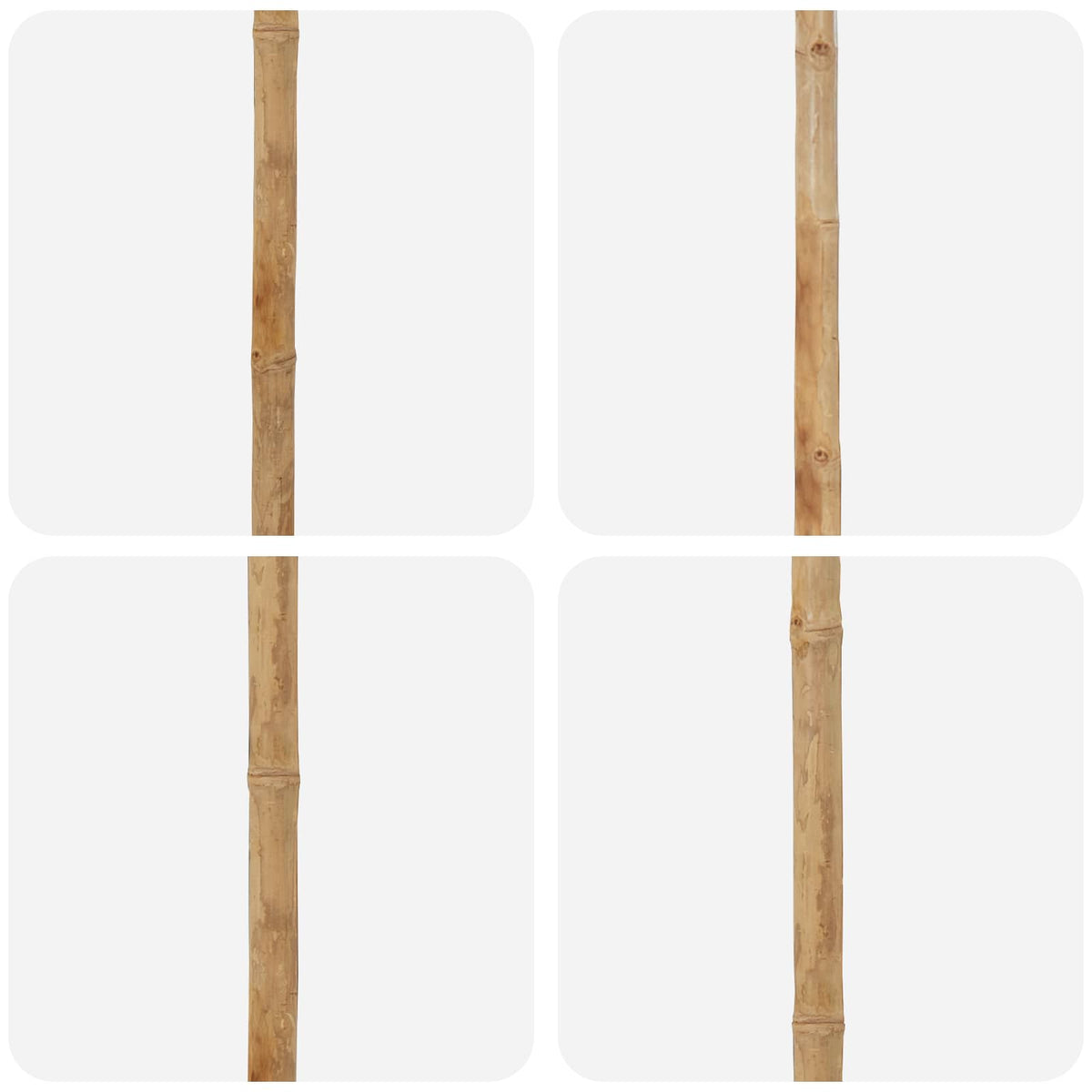 Havesol Ø 180 x 230 cm Bambus Rund Cremehvid