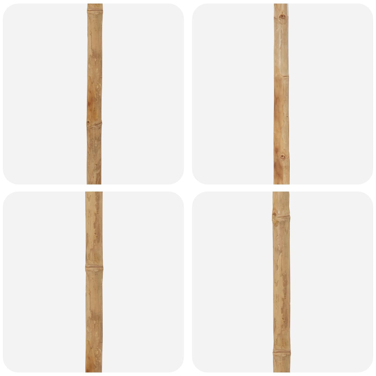 Havesol Ø 240 x 260 cm Bambus Rund Cremehvid