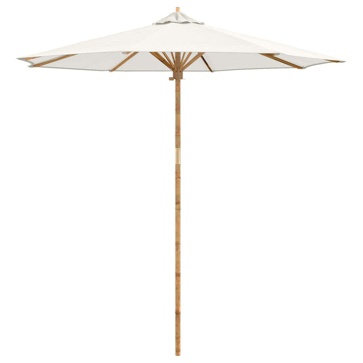 Havesol Ø 240 x 260 cm Bambus Rund Cremehvid