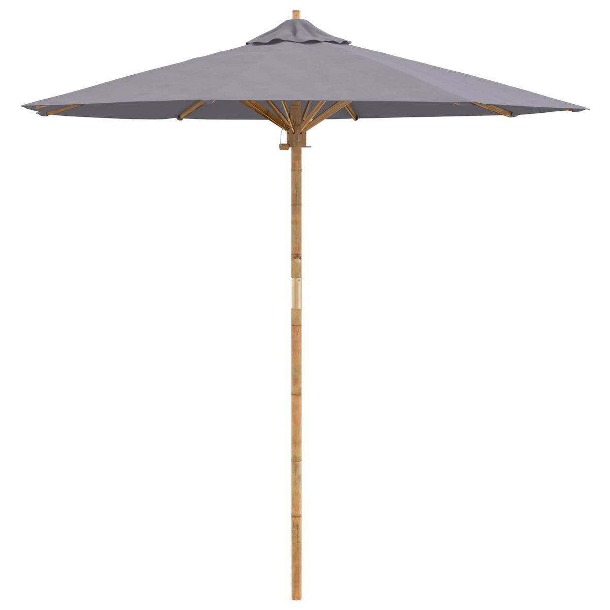 Havesol Ø 217 x 230 cm Bambus Rund Mørkegrå