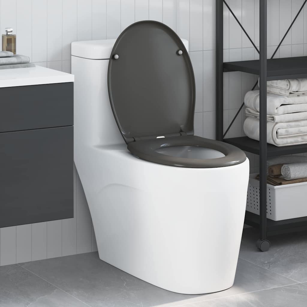 Toilet sæde Antracit 47 x 37 x 4 cm Duroplast