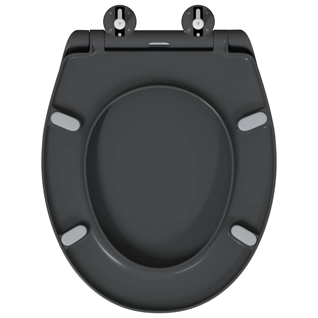 Toilet sæde Antracit 47 x 37 x 4 cm Duroplast