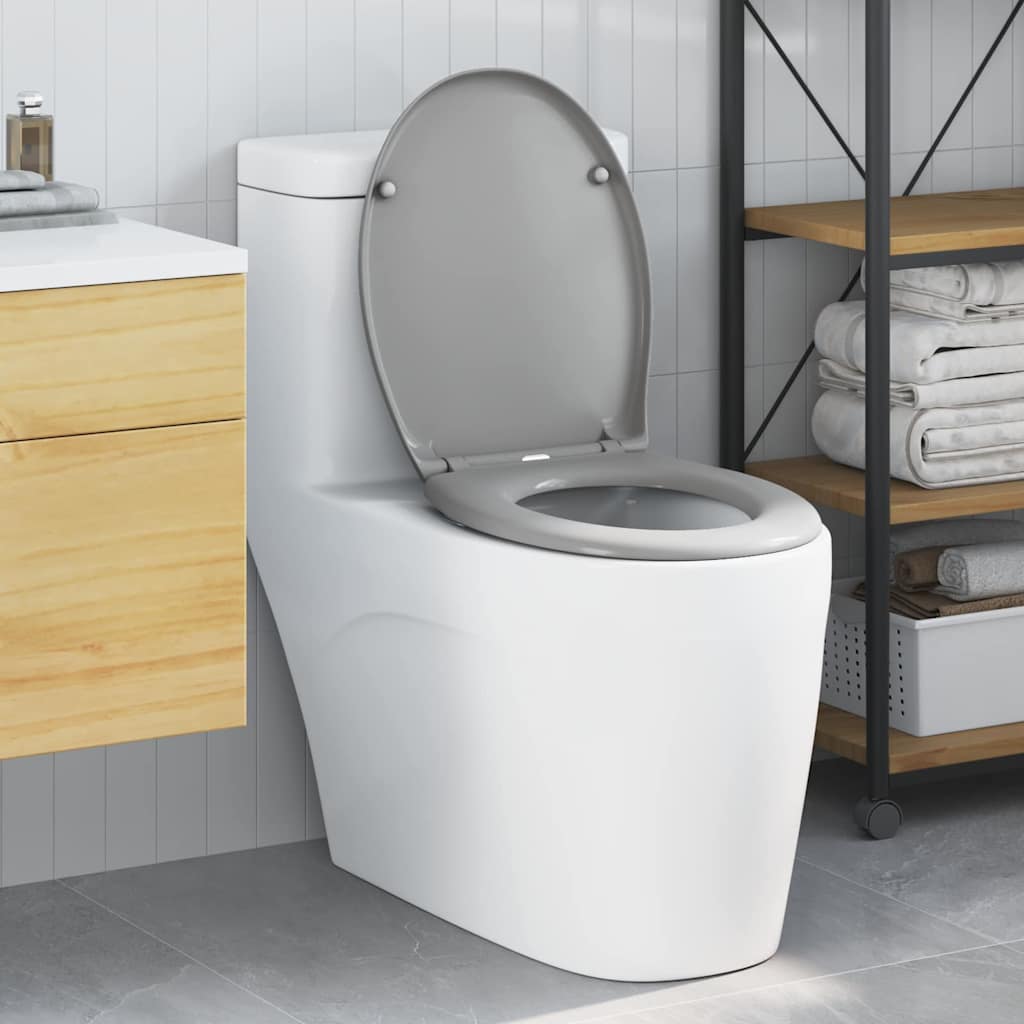 Toilet sæde Grå 47 x 37 x 4 cm Duroplast