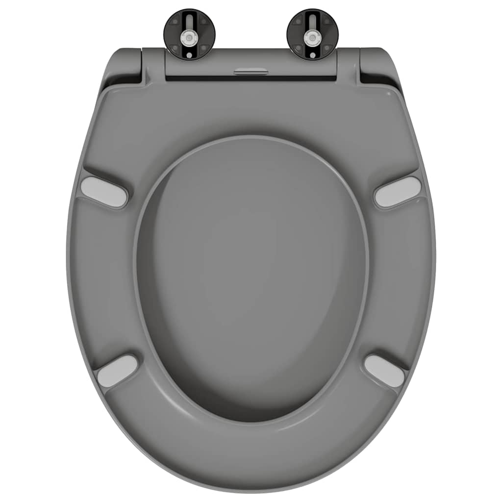 Toilet sæde Grå 47 x 37 x 4 cm Duroplast