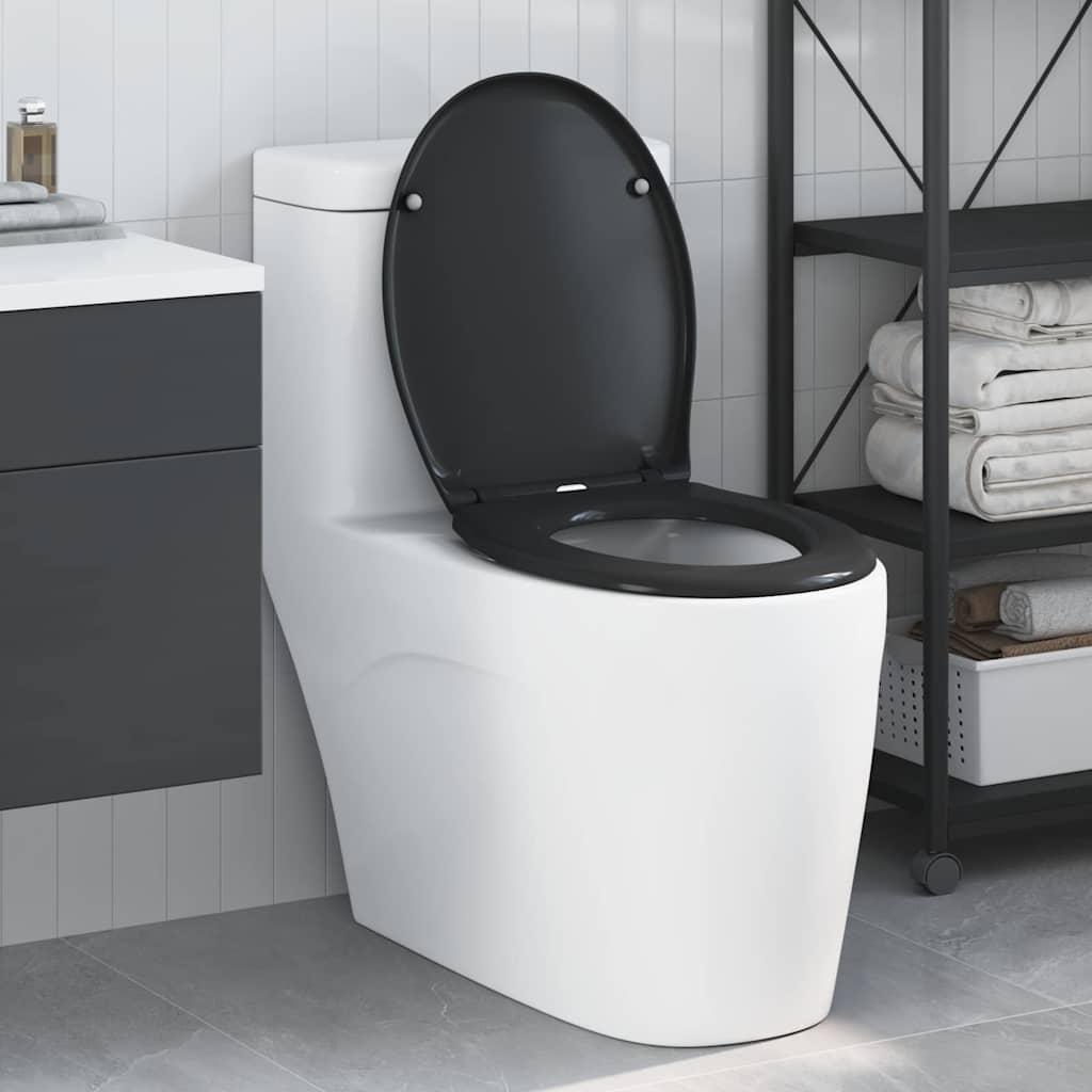 Toilet sæde Sort 47 x 37 x 4 cm Duroplast