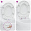 Toilet sæde Hvid 47 x 37 x 4 cm Duroplast