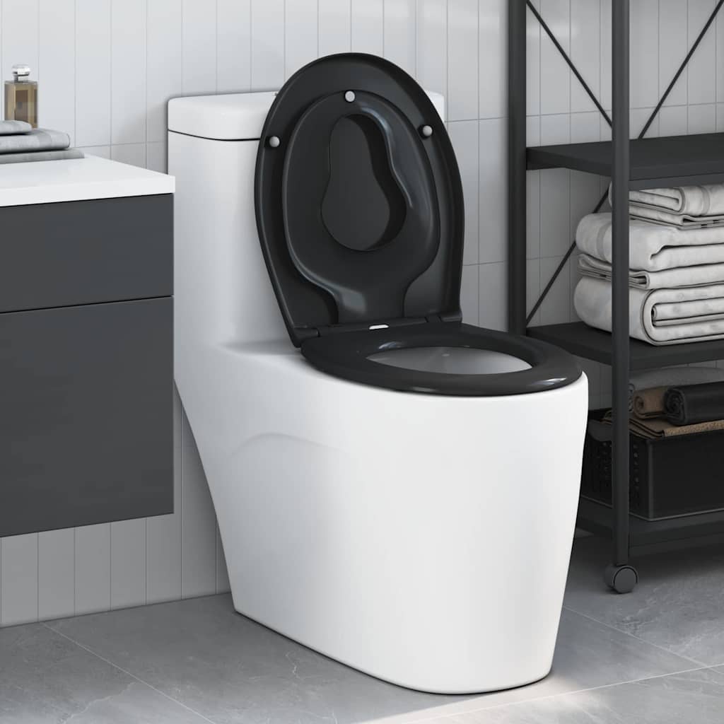 Toilet sæde Sort 47 x 37 x 4 cm Duroplast