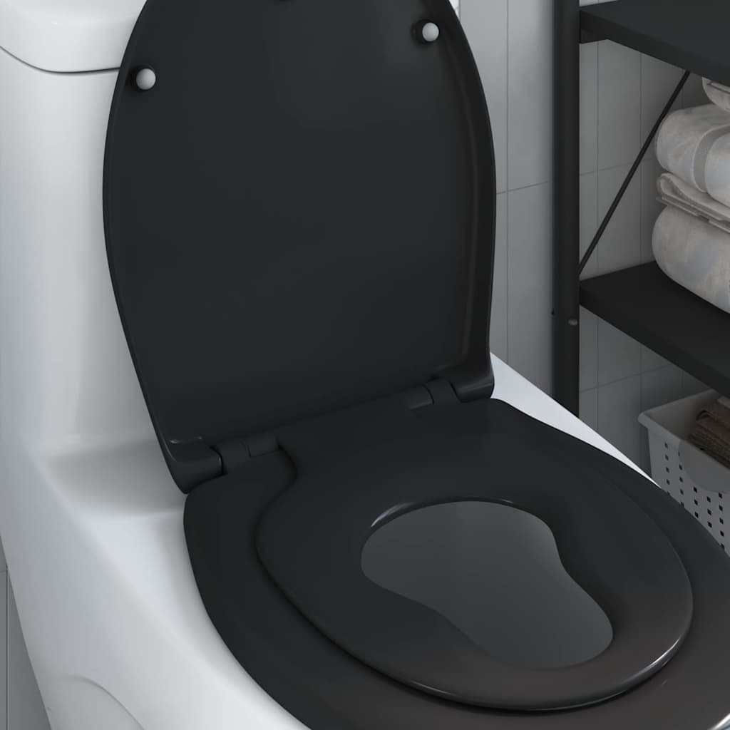 Toilet sæde Sort 47 x 37 x 4 cm Duroplast
