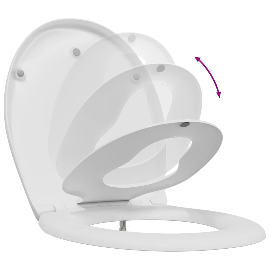Toilet sæde Hvid 47 x 37 x 4 cm Duroplast