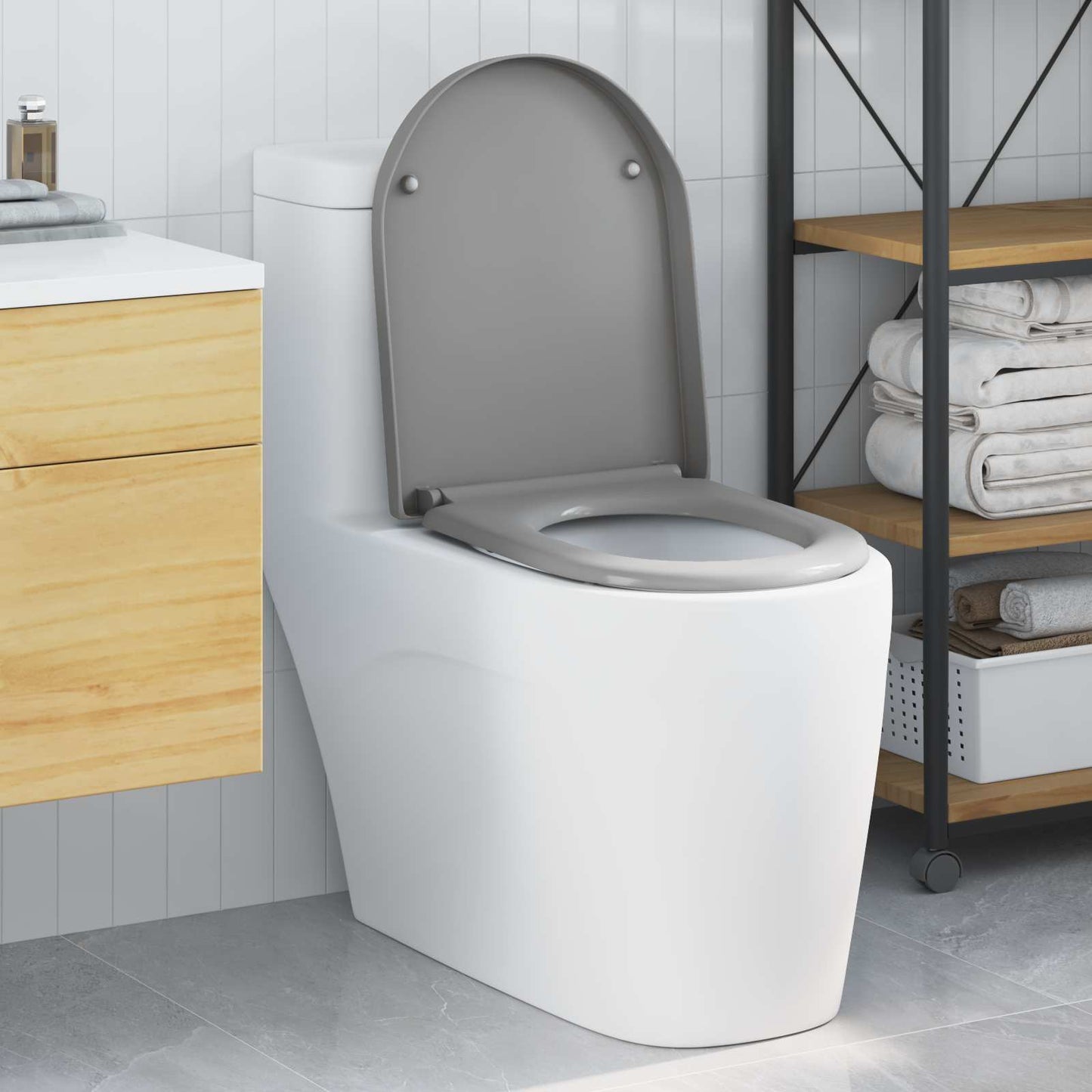 Toilet sæde Grå 49 x 36 x 4 cm Duroplast