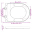 Toilet sæde Grå 49 x 36 x 4 cm Duroplast