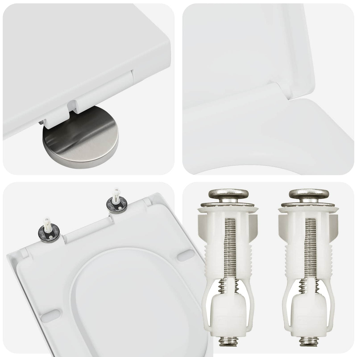 Toilet sæde Hvid 49 x 36 x 4 cm Duroplast