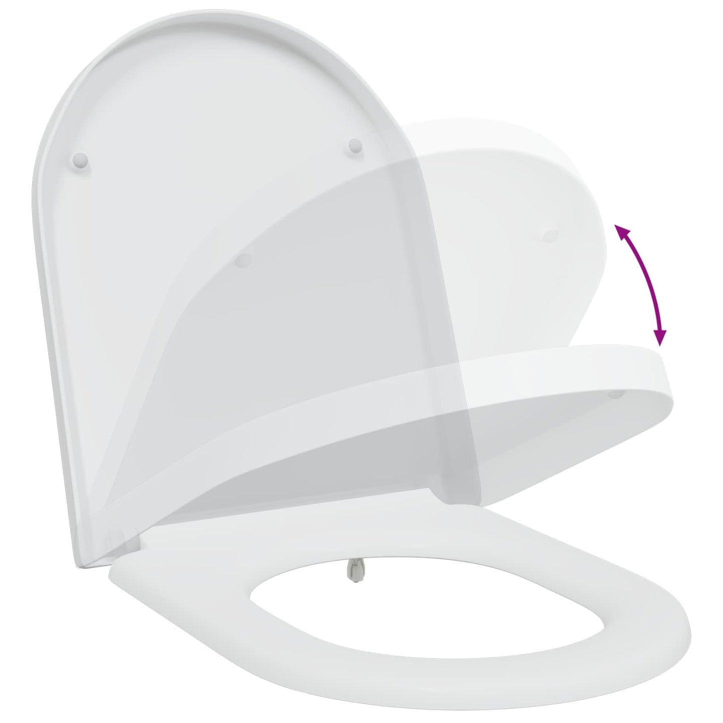 Toilet sæde Hvid 49 x 36 x 4 cm Duroplast