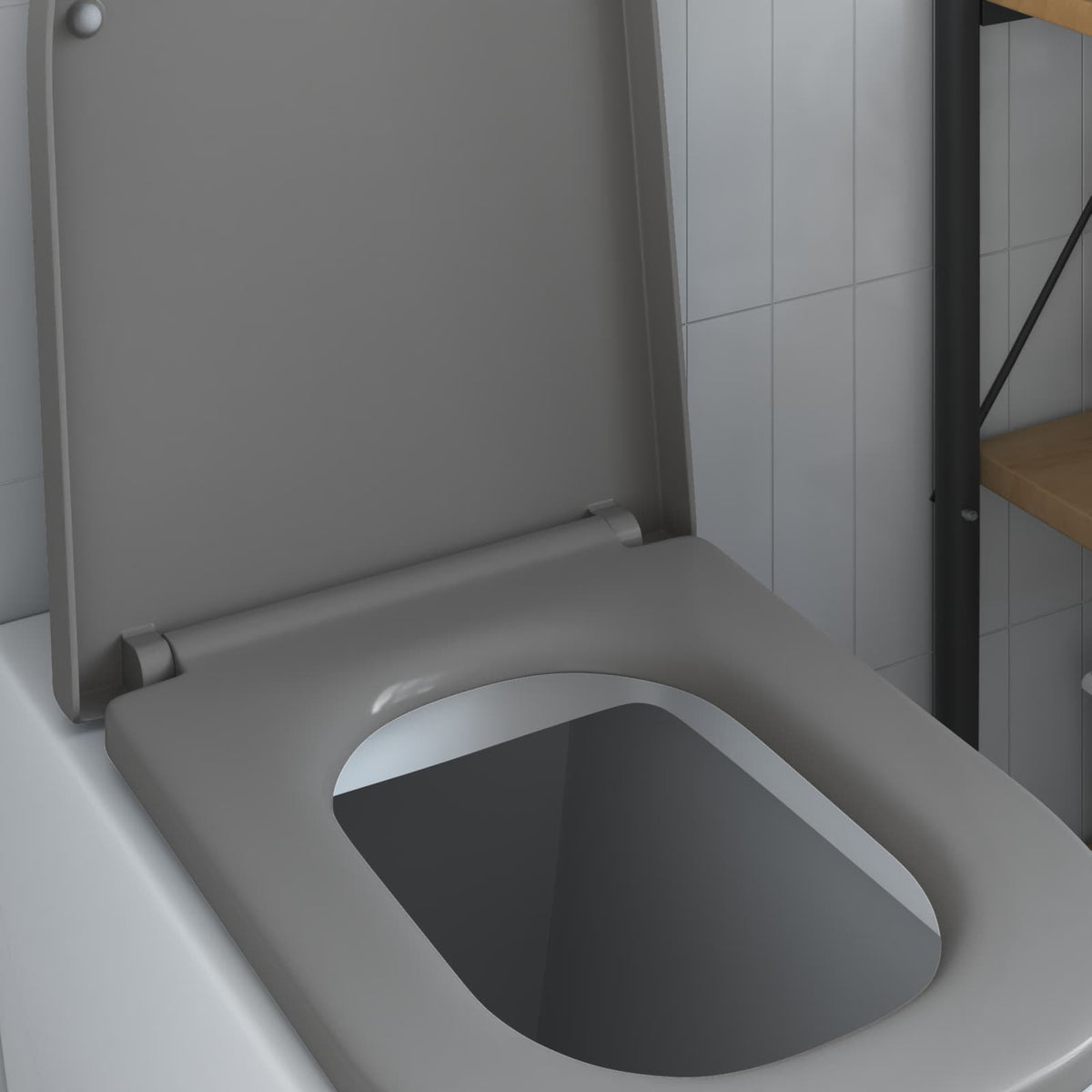 Toilet sæde Grå 47,5 x 35 x 3,6 cm Duroplast