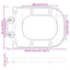 Toilet sæde Grå 47,5 x 35 x 3,6 cm Duroplast