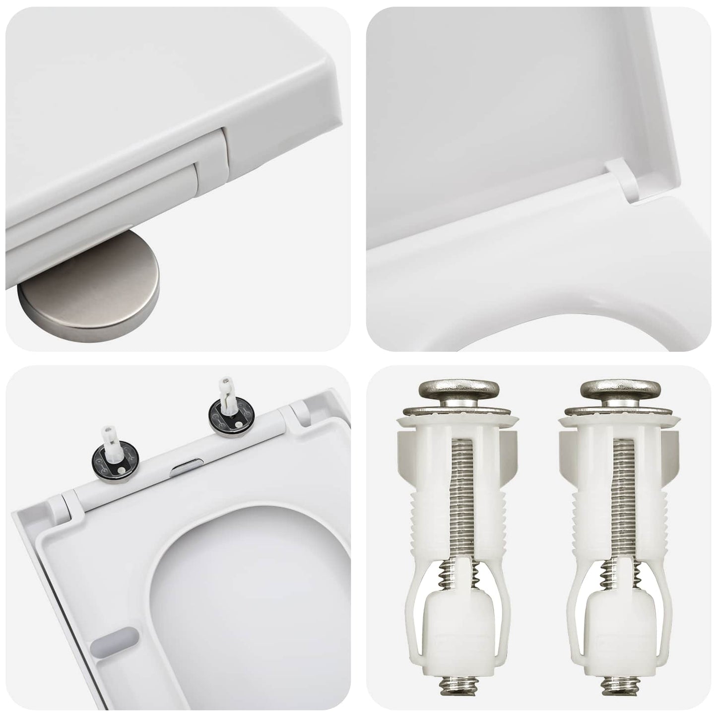 Toilet sæde Hvid 47,5 x 35 x 3,6 cm Duroplast
