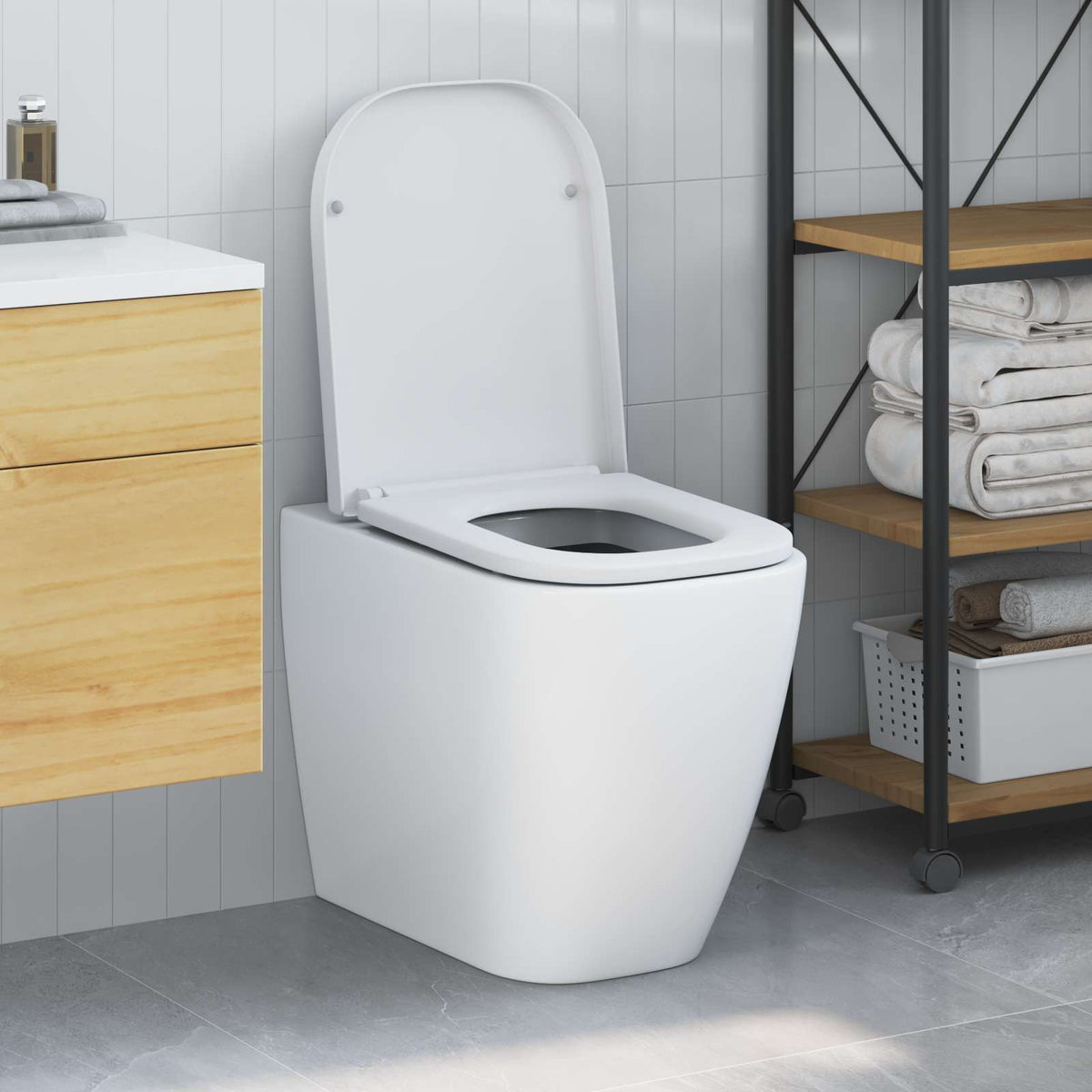 Toilet sæde Hvid 47,5 x 35 x 3,6 cm Duroplast