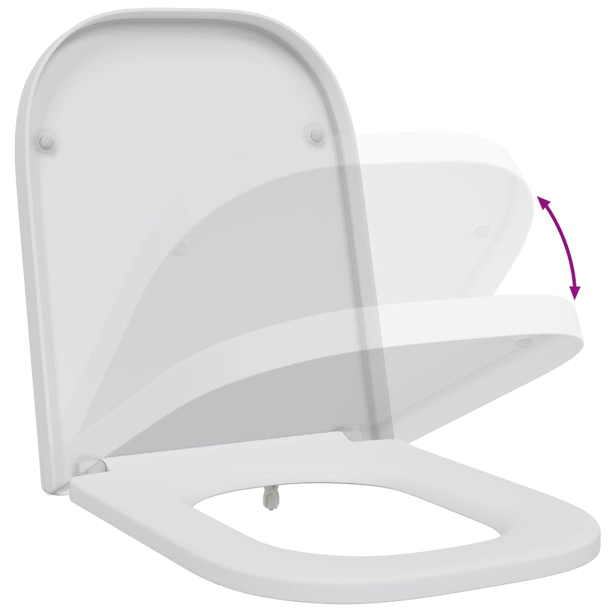 Toilet sæde Hvid 47,5 x 35 x 3,6 cm Duroplast