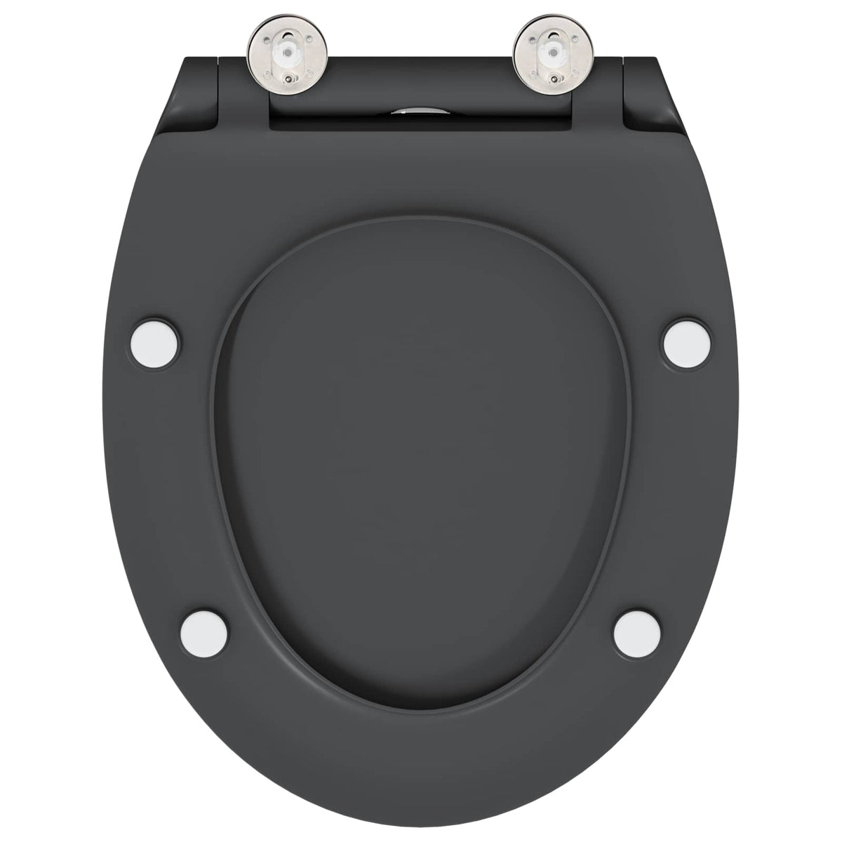 Toilet sæde Antracit 45,5 x 37,5 x 3,8 cm Duroplast