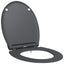 Toilet sæde Antracit 45,5 x 37,5 x 3,8 cm Duroplast