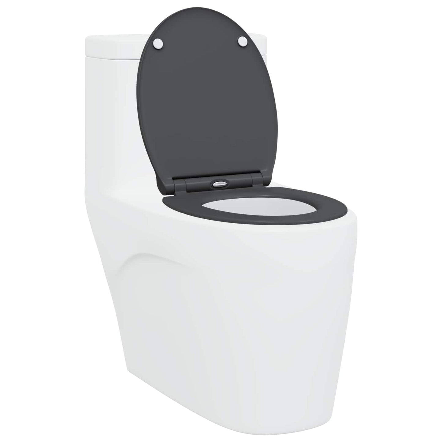 Toilet sæde Antracit 45,5 x 37,5 x 3,8 cm Duroplast