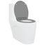 Toilet sæde Grå 45,5 x 37,5 x 3,8 cm Duroplast