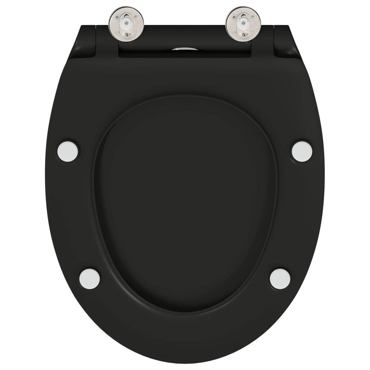 Toilet sæde Sort 45,5 x 37,5 x 3,8 cm Duroplast