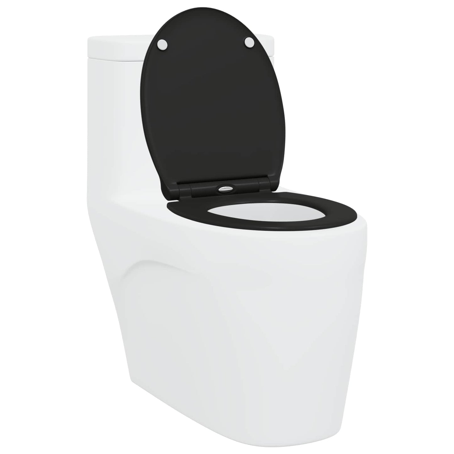 Toilet sæde Sort 45,5 x 37,5 x 3,8 cm Duroplast