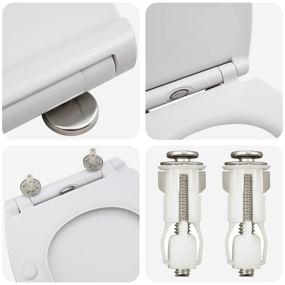 Toilet sæde Hvid 45,5 x 37,5 x 3,8 cm Duroplast
