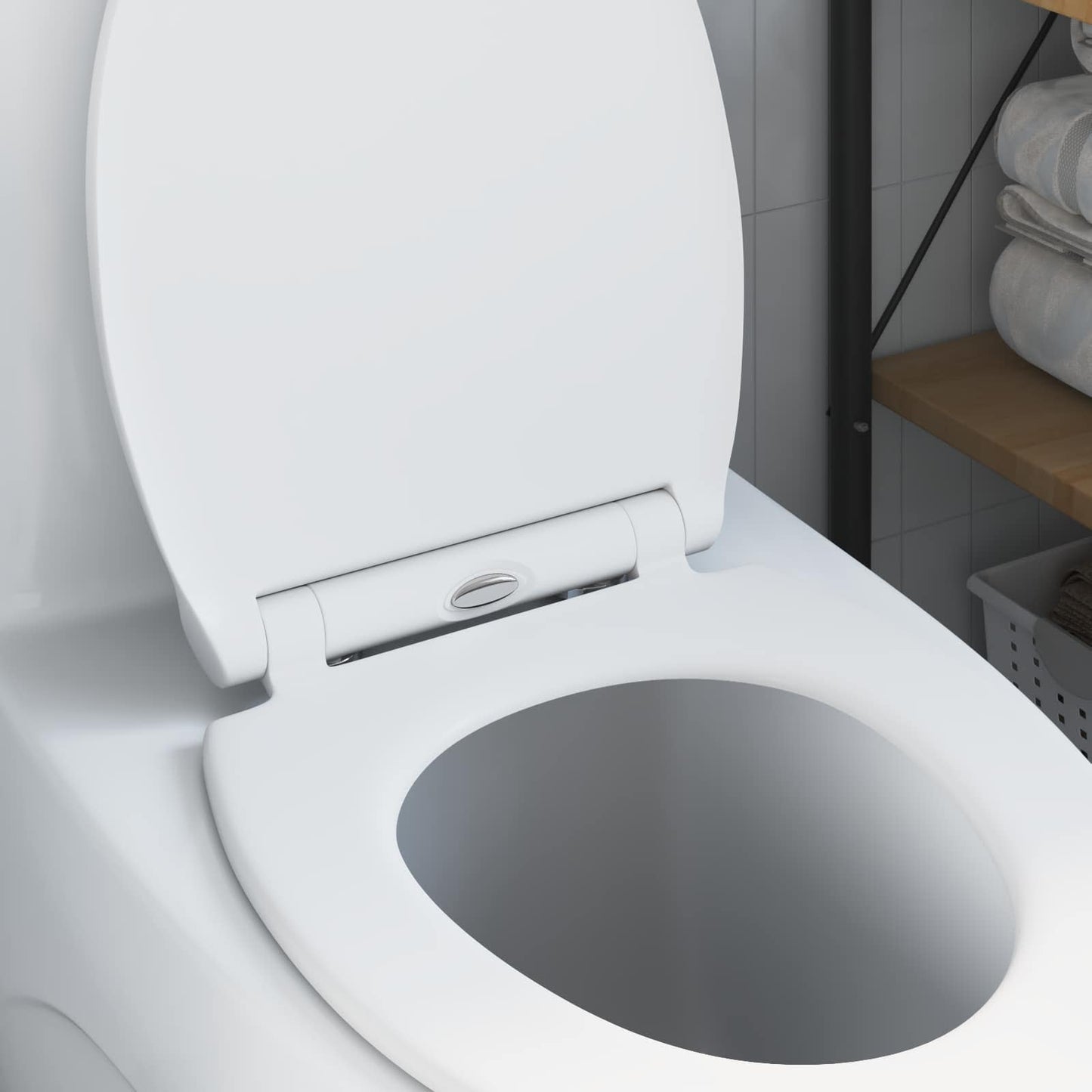 Toilet sæde Hvid 45,5 x 37,5 x 3,8 cm Duroplast