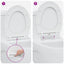 Toilet sæde Hvid 45,5 x 37,5 x 3,8 cm Duroplast