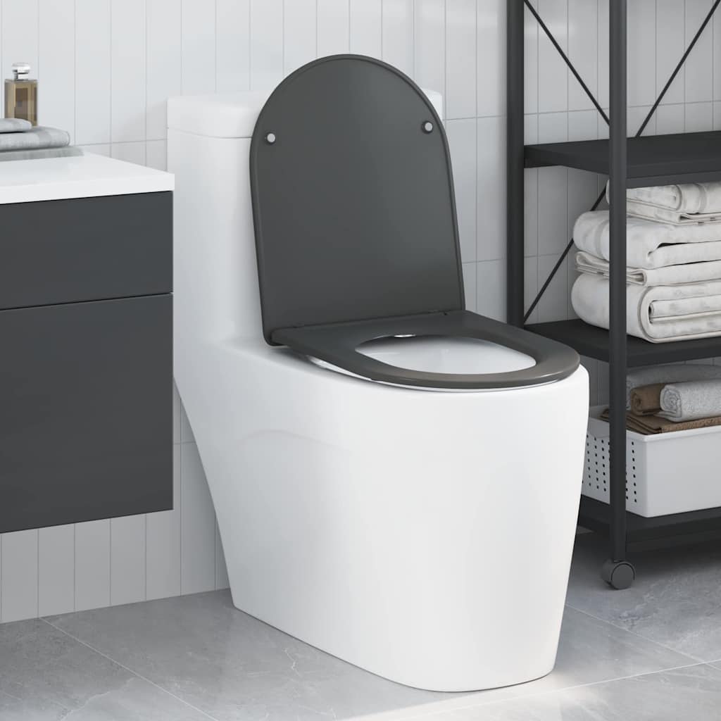 Toilet sæde Antracit 47 x 36 x 3,4 cm Duroplast