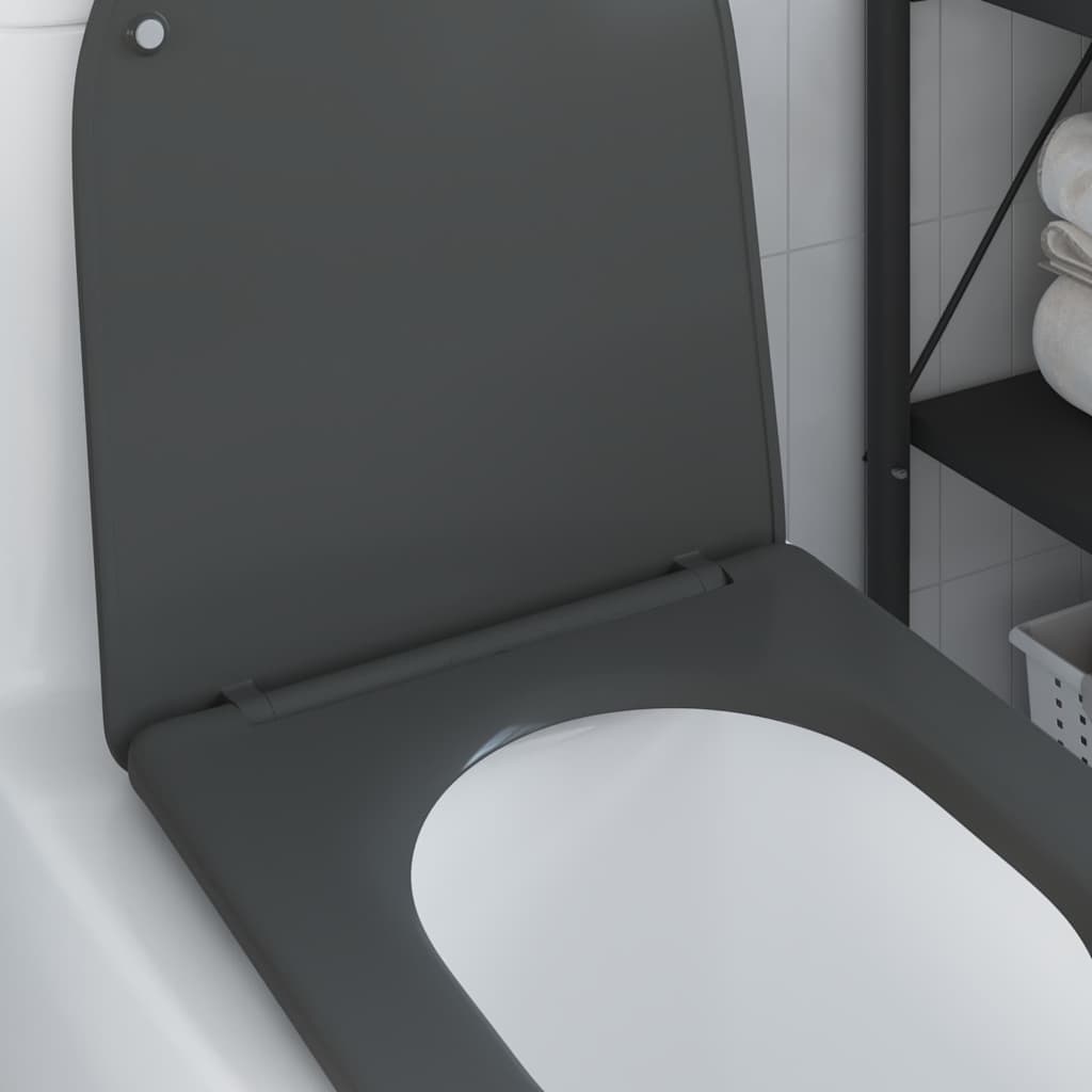 Toilet sæde Antracit 47 x 36 x 3,4 cm Duroplast