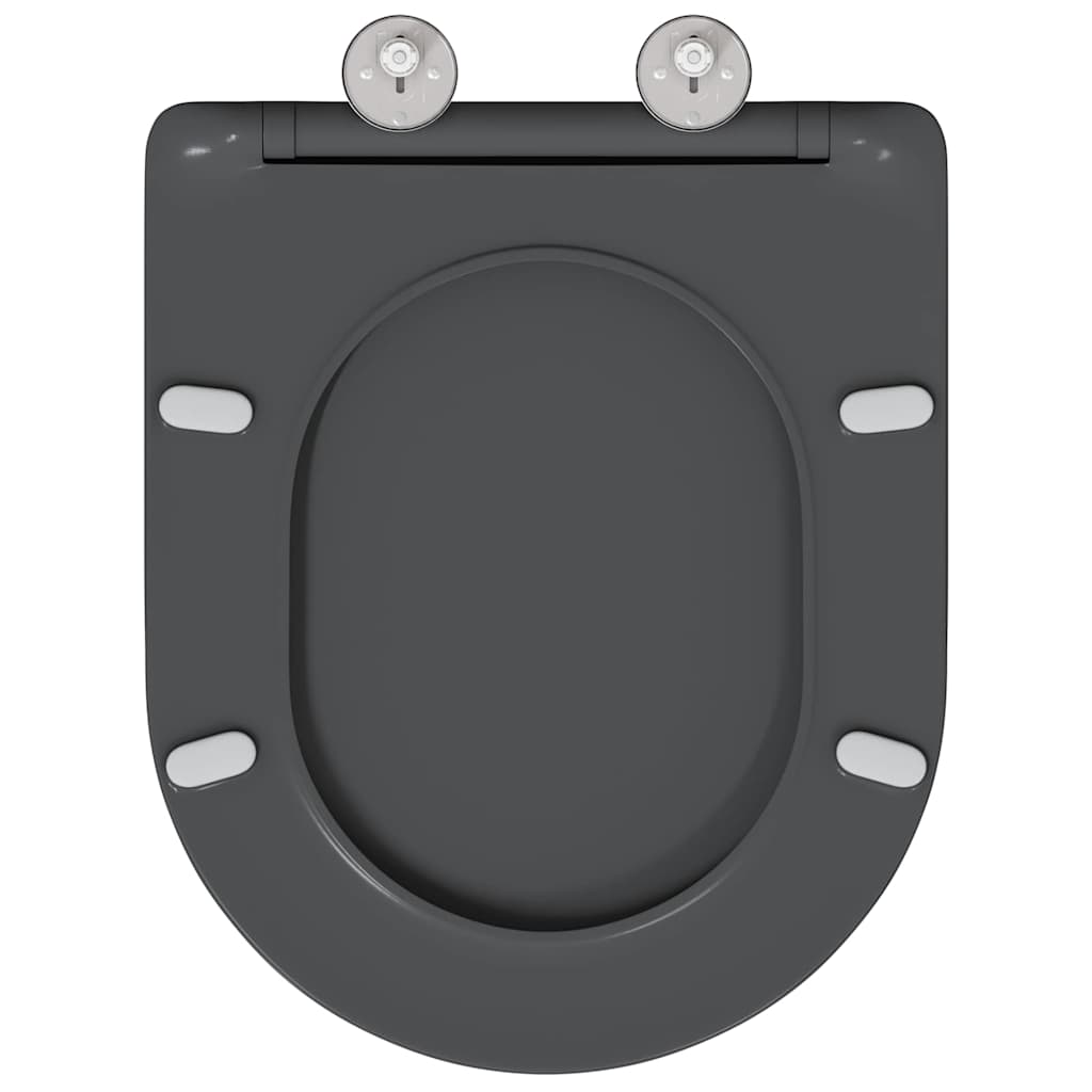 Toilet sæde Antracit 47 x 36 x 3,4 cm Duroplast