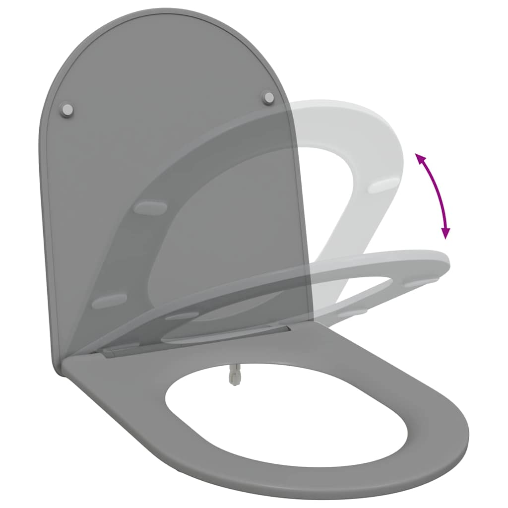 Toilet sæde Grå 47 x 36 x 3,4 cm Duroplast