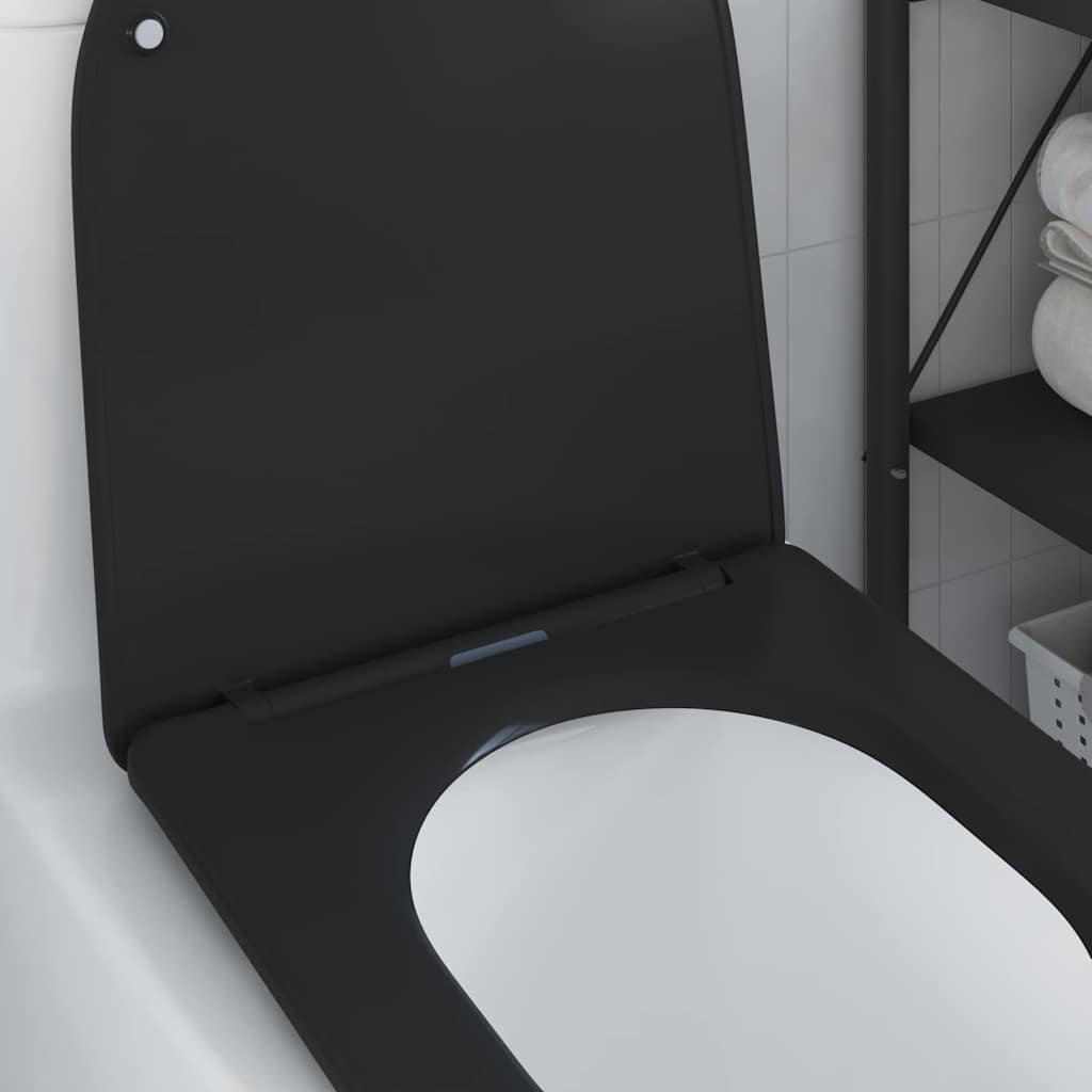 Toilet sæde Sort 47 x 36 x 3,4 cm Duroplast