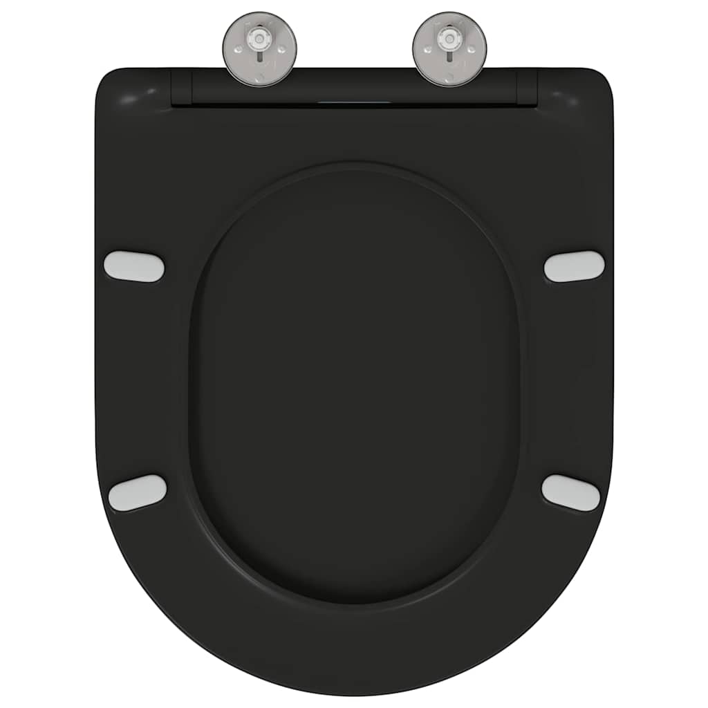 Toilet sæde Sort 47 x 36 x 3,4 cm Duroplast