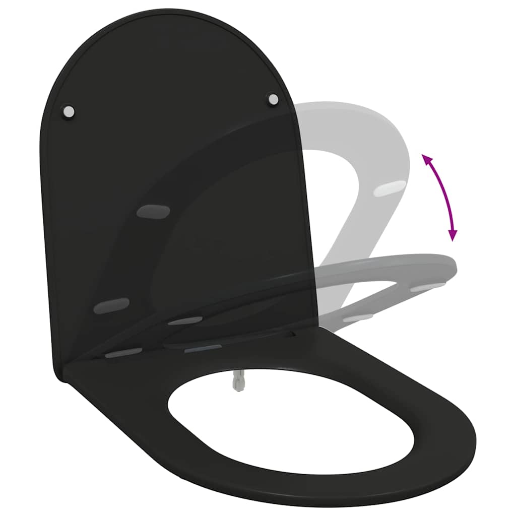 Toilet sæde Sort 47 x 36 x 3,4 cm Duroplast