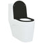 Toilet sæde Sort 47 x 36 x 3,4 cm Duroplast