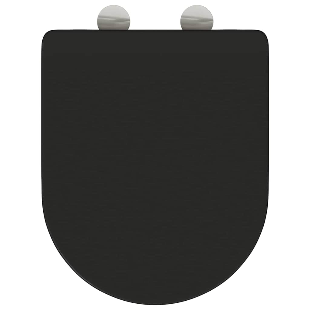 Toilet sæde Sort 47 x 36 x 3,4 cm Duroplast