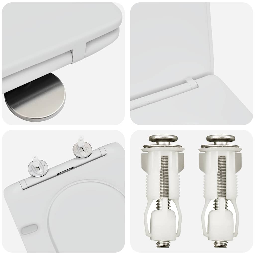 Toilet sæde Hvid 47 x 36 x 3,4 cm Duroplast