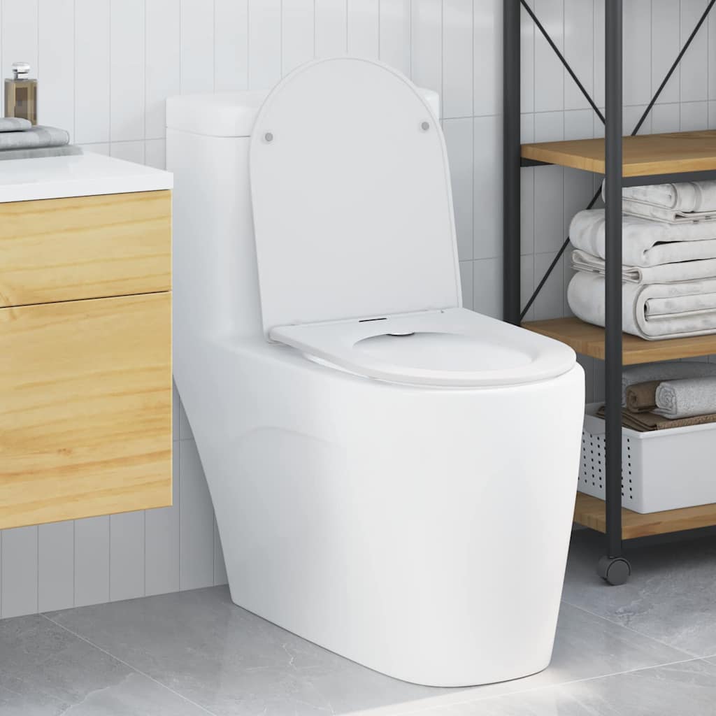 Toilet sæde Hvid 47 x 36 x 3,4 cm Duroplast